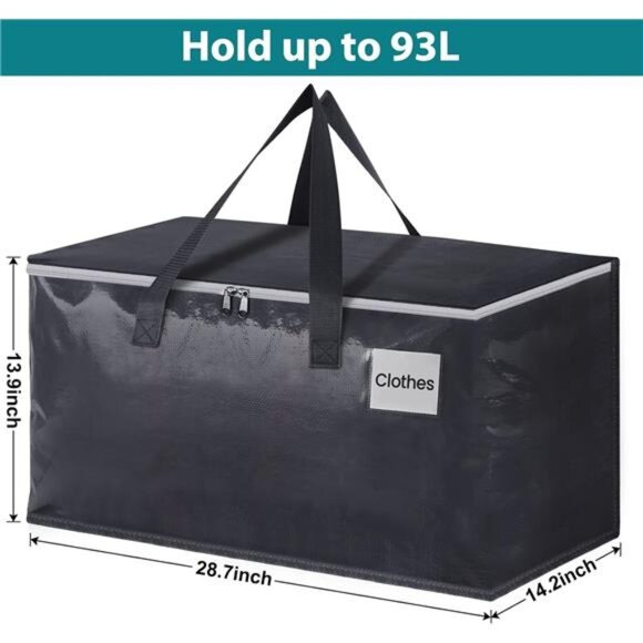 Moving Boxes Heavy Duty Moving Bags with Strong Zippers and Handles Collapsible - Picture 2 of 7